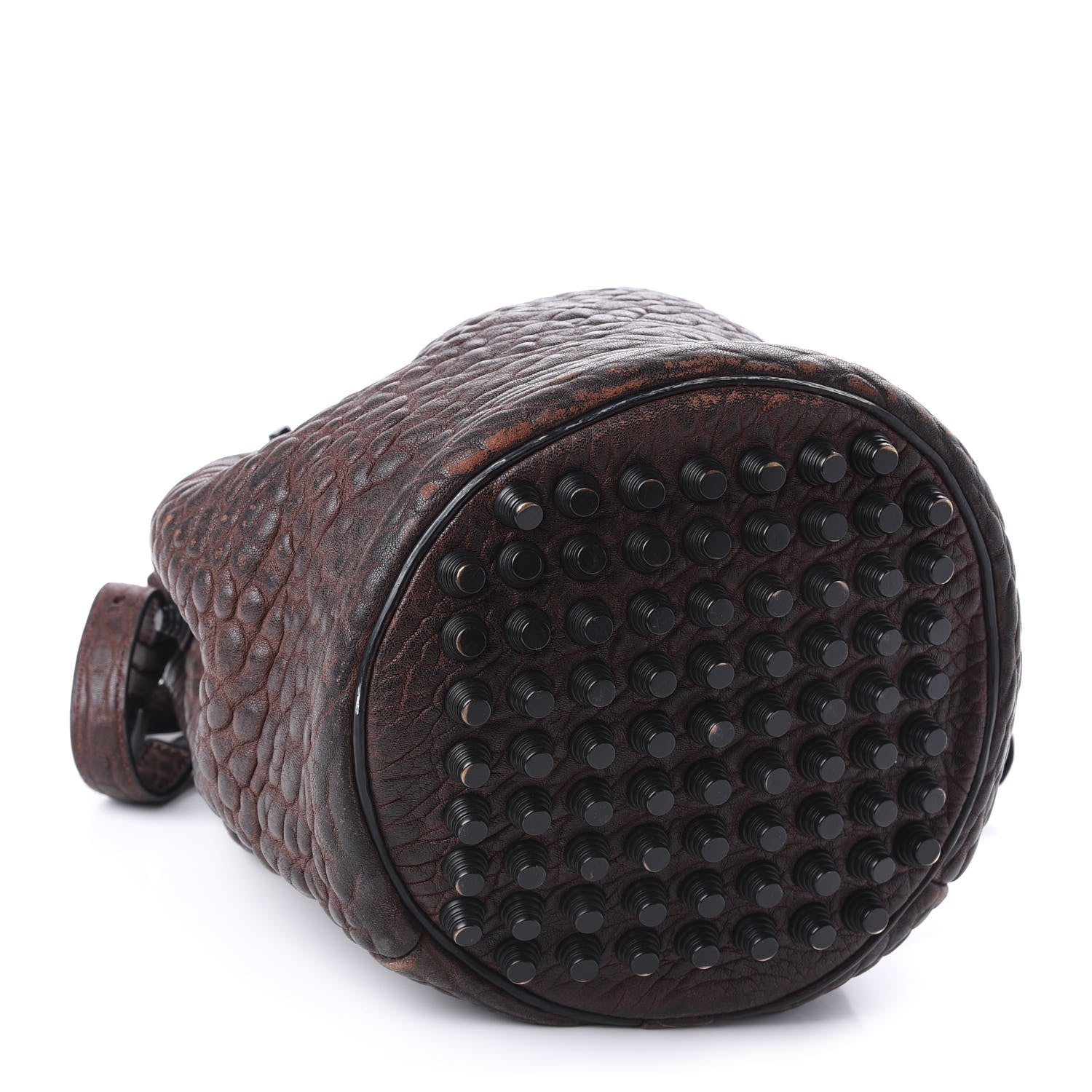 Alexander Wang Pebbled Lambskin Diego Bucket Bag Beet Black Hardware 6 of 11