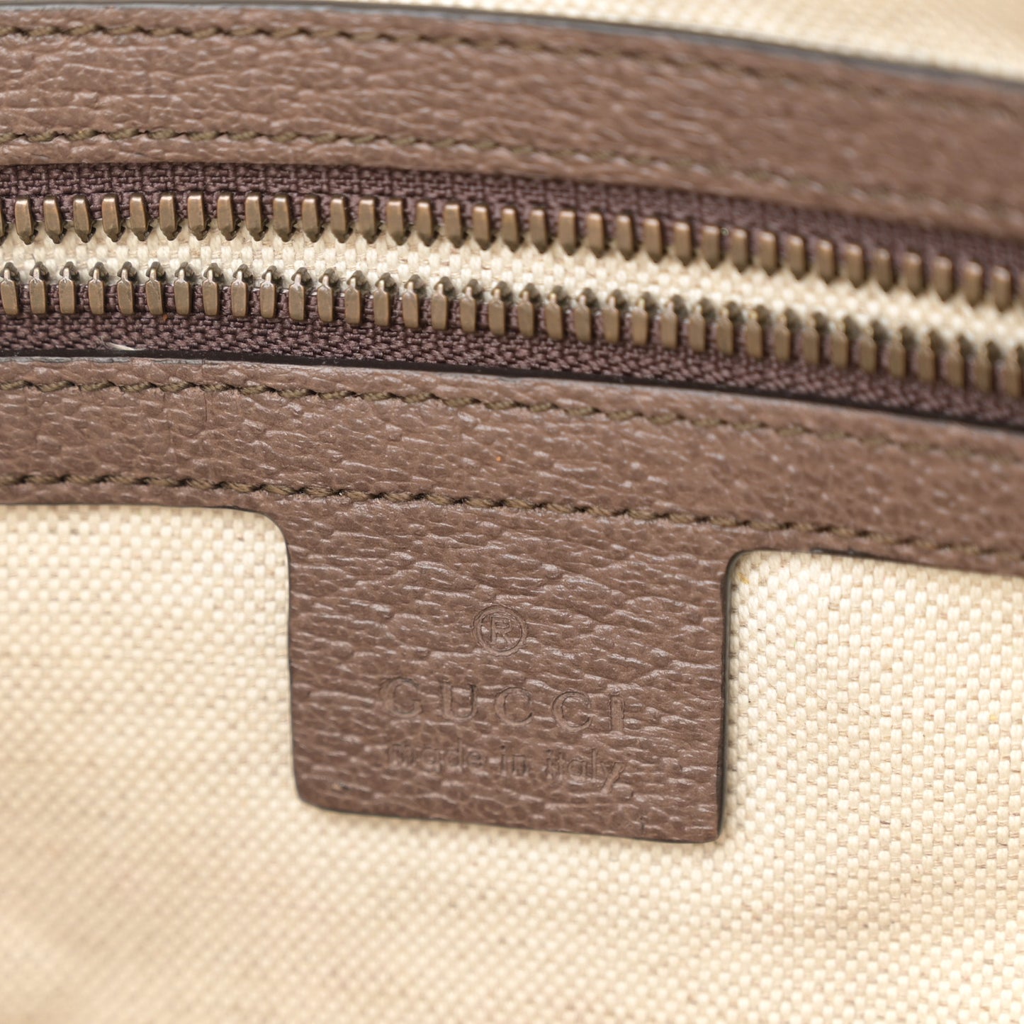 GG Supreme Monogram Web Small Ophidia Half Moon Hobo Brown