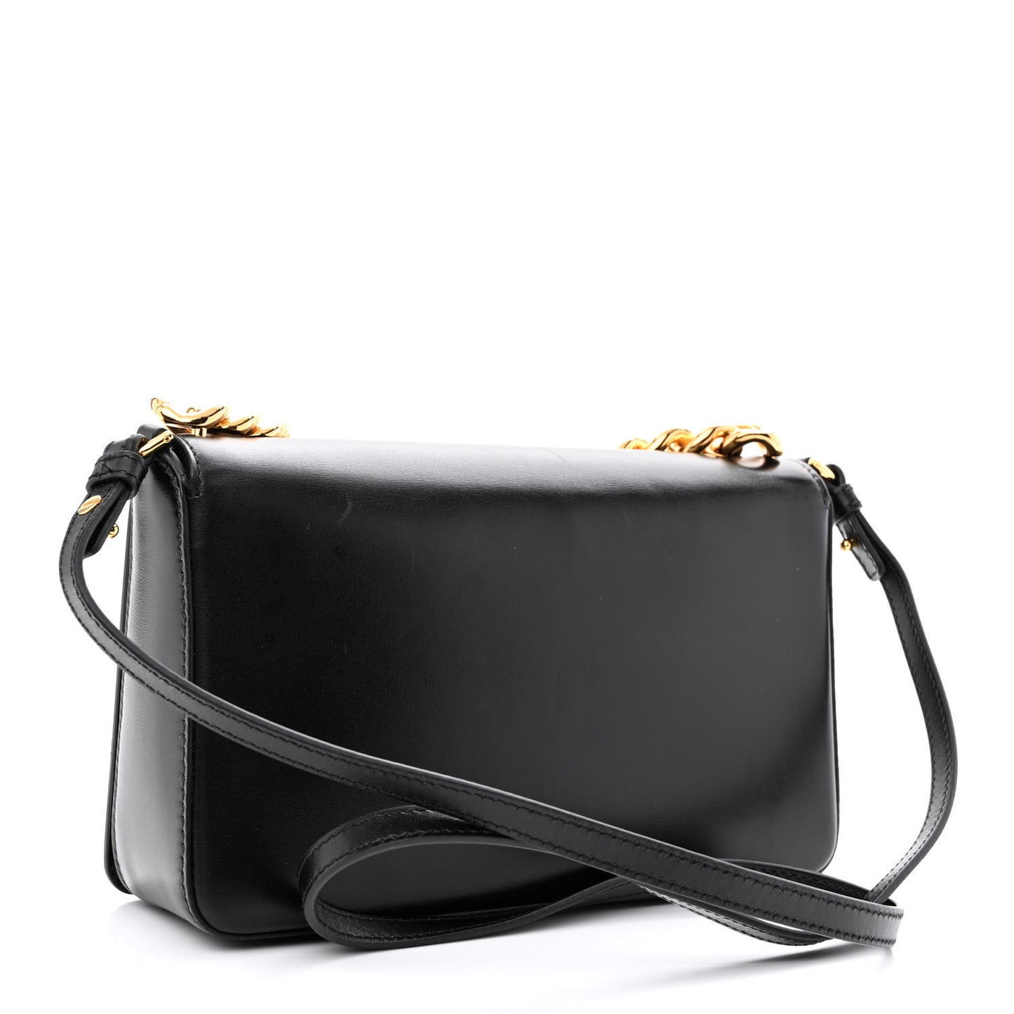 Palmellato Calfskin TF Chain Shoulder Bag Black