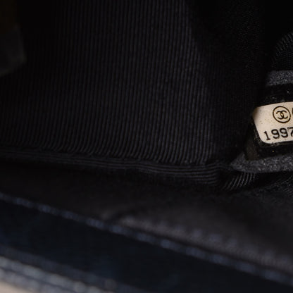 Chanel Caviar Quilted New Medium Boy Flap Dark Navy Blue 7 of 8