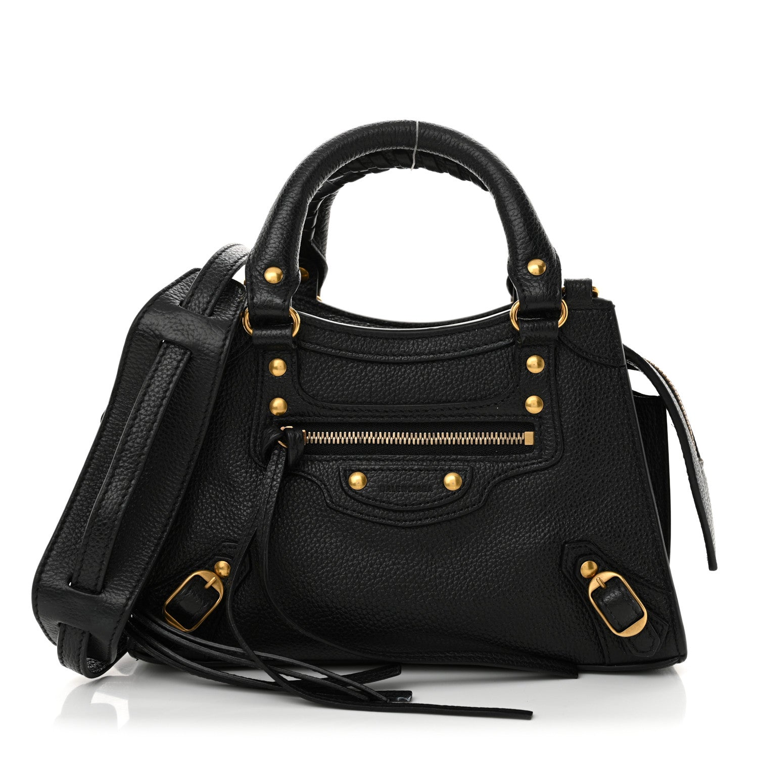 Balenciaga Grained Calfskin Neo Classic Gold Hardware Mini City Black 1 of 11