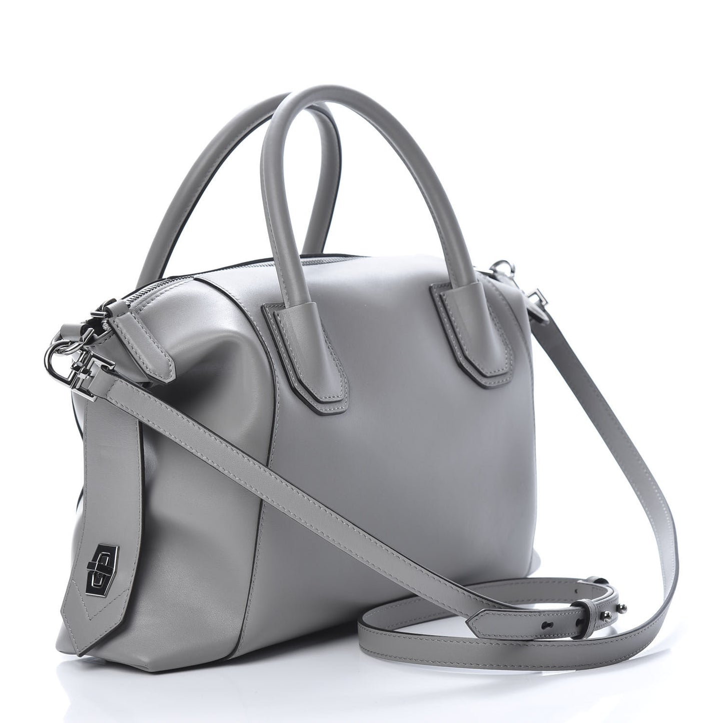 Calfskin Small Soft Antigona Pearl Grey
