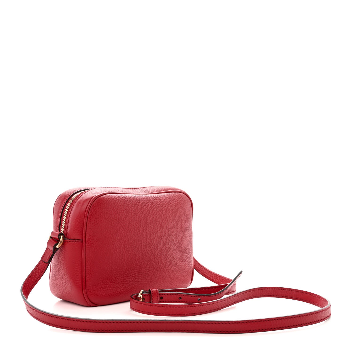 Gucci Pebbled Calfskin Small Soho Disco Bag Tabasco Red 3 of 11