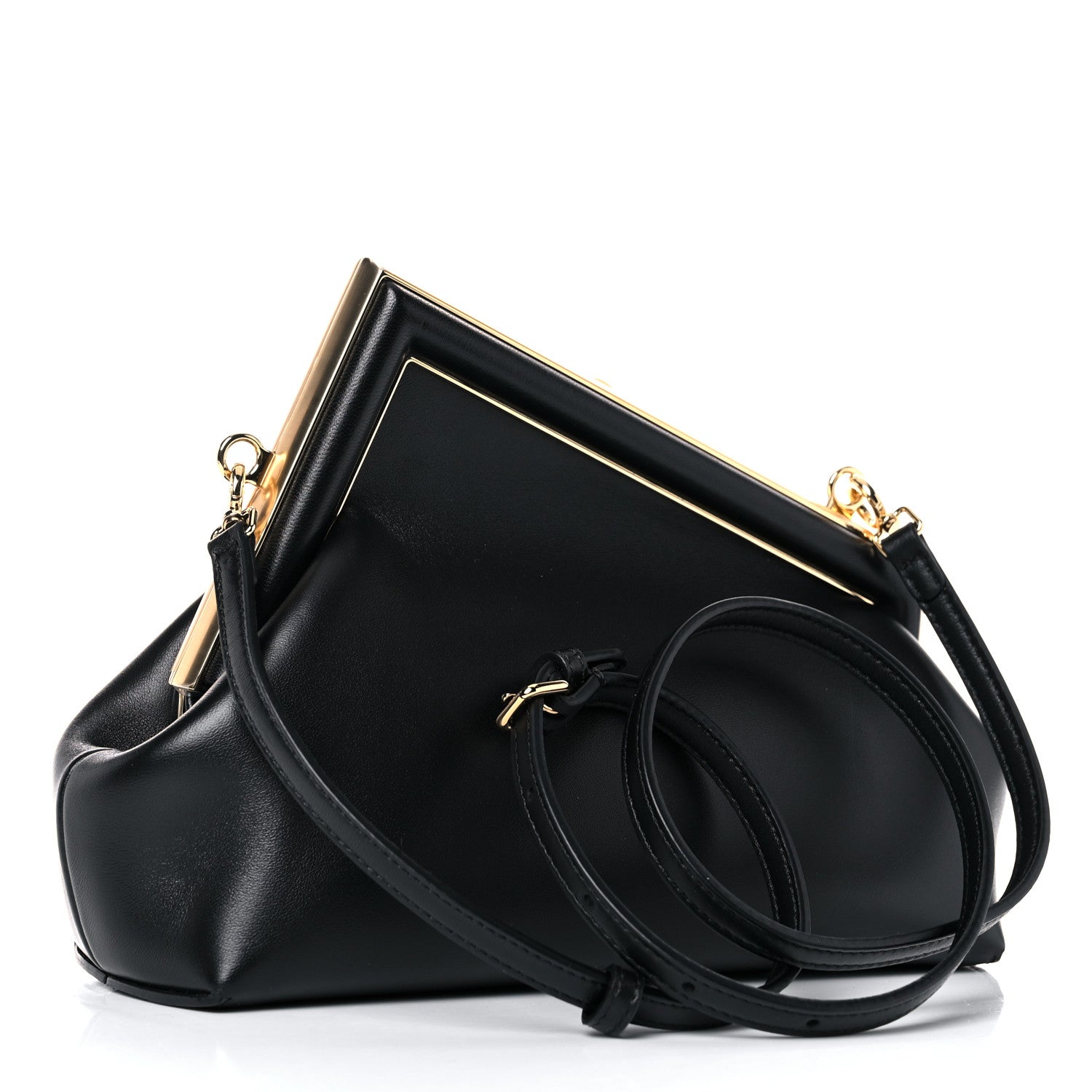 Fendi Shiny Nappa Small Fendi First Black 3 of 10