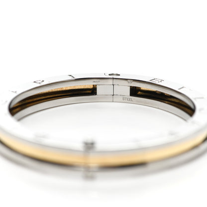 Bulgari 18K Yellow Gold Stainless Steel B.Zero1 Bangle Bracelet 4 of 5