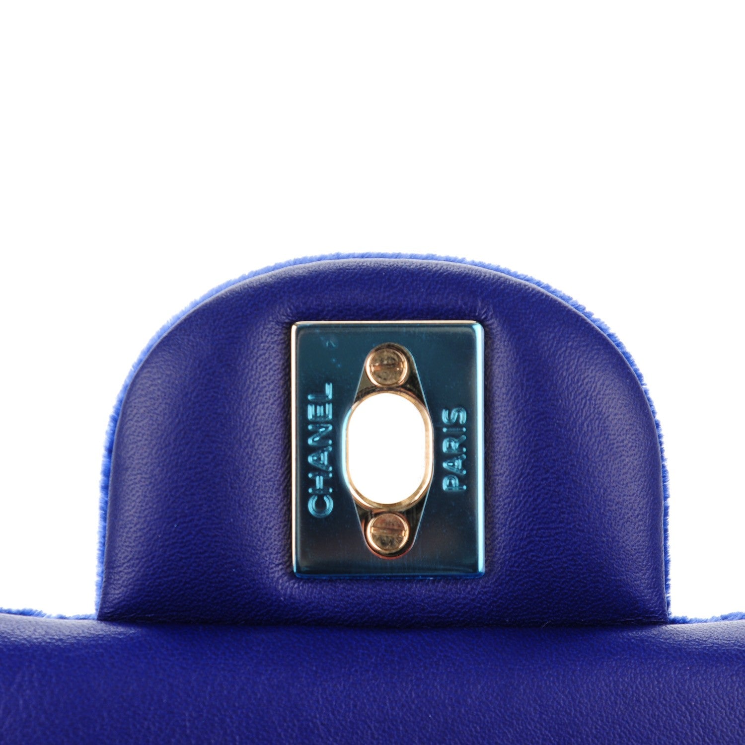 Chanel Velvet Quilted Mini Rectangular Flap Blue 6 of 8