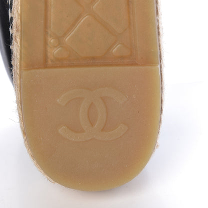 Chanel Lambskin CC Espadrilles 39 Black 8 of 9