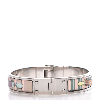 Hermes Enamel Printed Narrow Colliers De Chiens Hinged Bracelet S 3 of 4