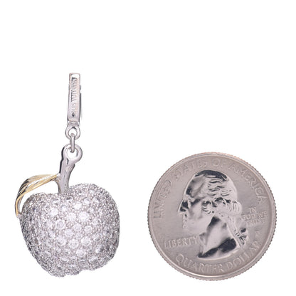 Louis Vuitton 18K White Yellow Gold Diamond Big Apple Charm Pendant 2 of 3