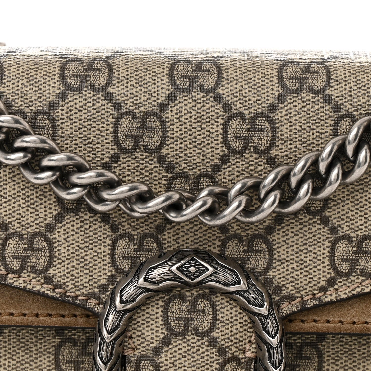Gucci GG Supreme Monogram Mini Dionysus Shoulder Bag Taupe 8 of 11