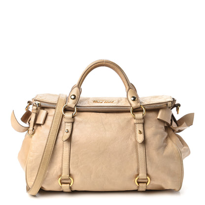 Miu Miu Vitello Lux Medium Bow Bag Cammeo 1 of 14
