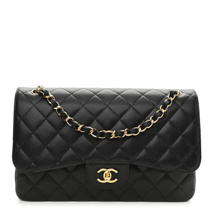 Chanel Caviar Quilted Jumbo Double Flap Black 1 of 10