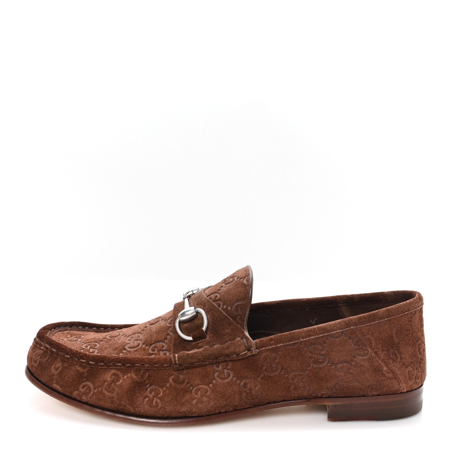 Gucci Luxury Suede Guccissima Mens Horsebit Mocassin Loafers 11.5 Fancy 11.5 Fancy Brown 1 of 10