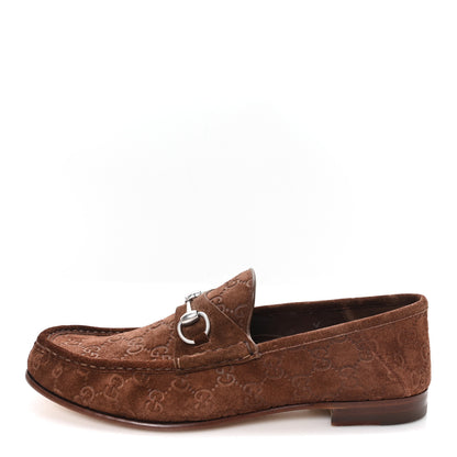 Gucci Luxury Suede Guccissima Mens Horsebit Mocassin Loafers 11.5 Fancy 11.5 Fancy Brown 1 of 10