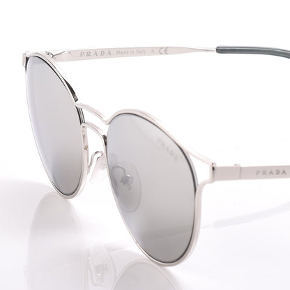 Prada Mirrored Cinema Sunglasses SPR 62S Silver 5 of 8