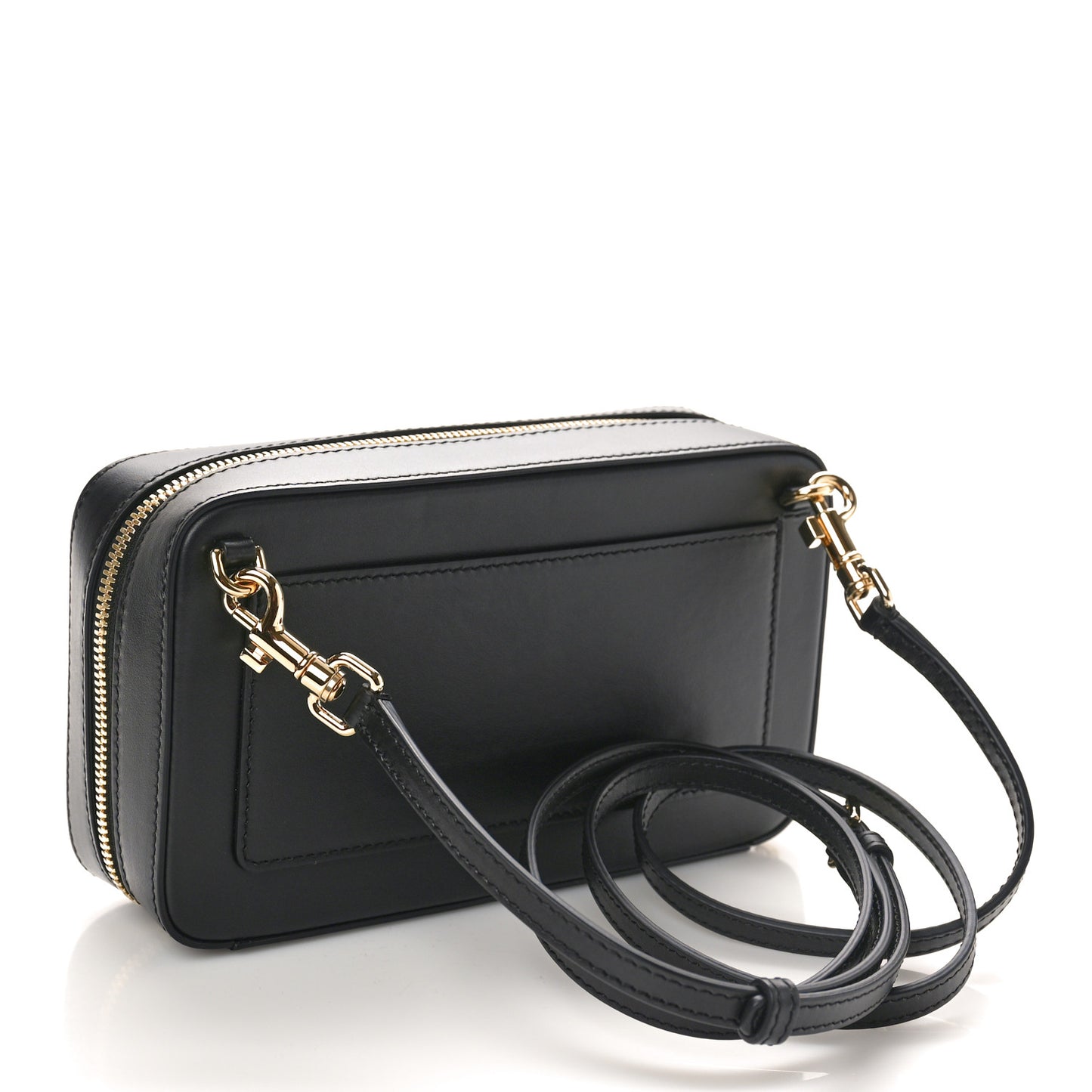 Calfskin Small DG Logo Camera Crossbody Bag Black