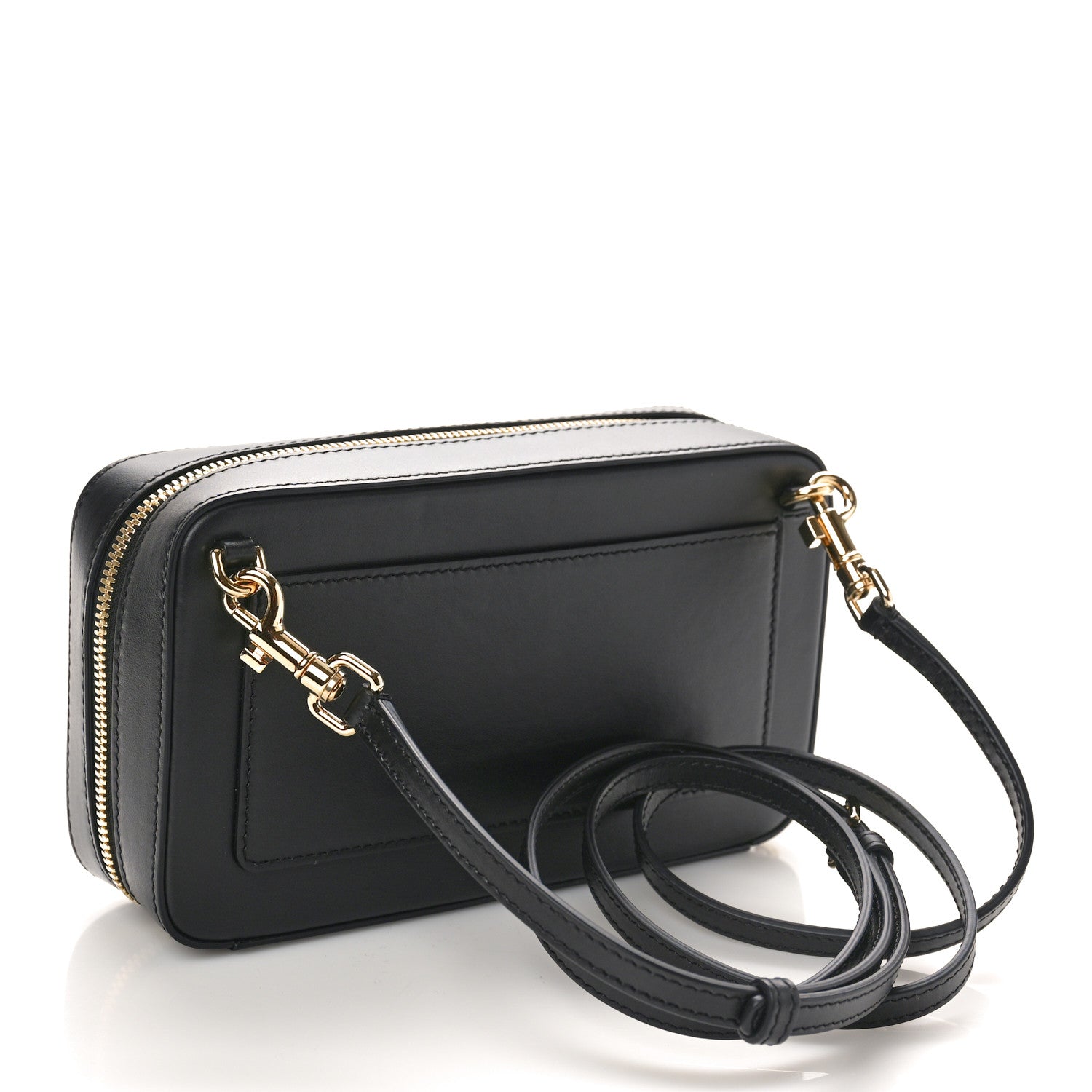 Dolce & Gabbana Calfskin Small DG Logo Camera Crossbody Bag Black 3 of 9