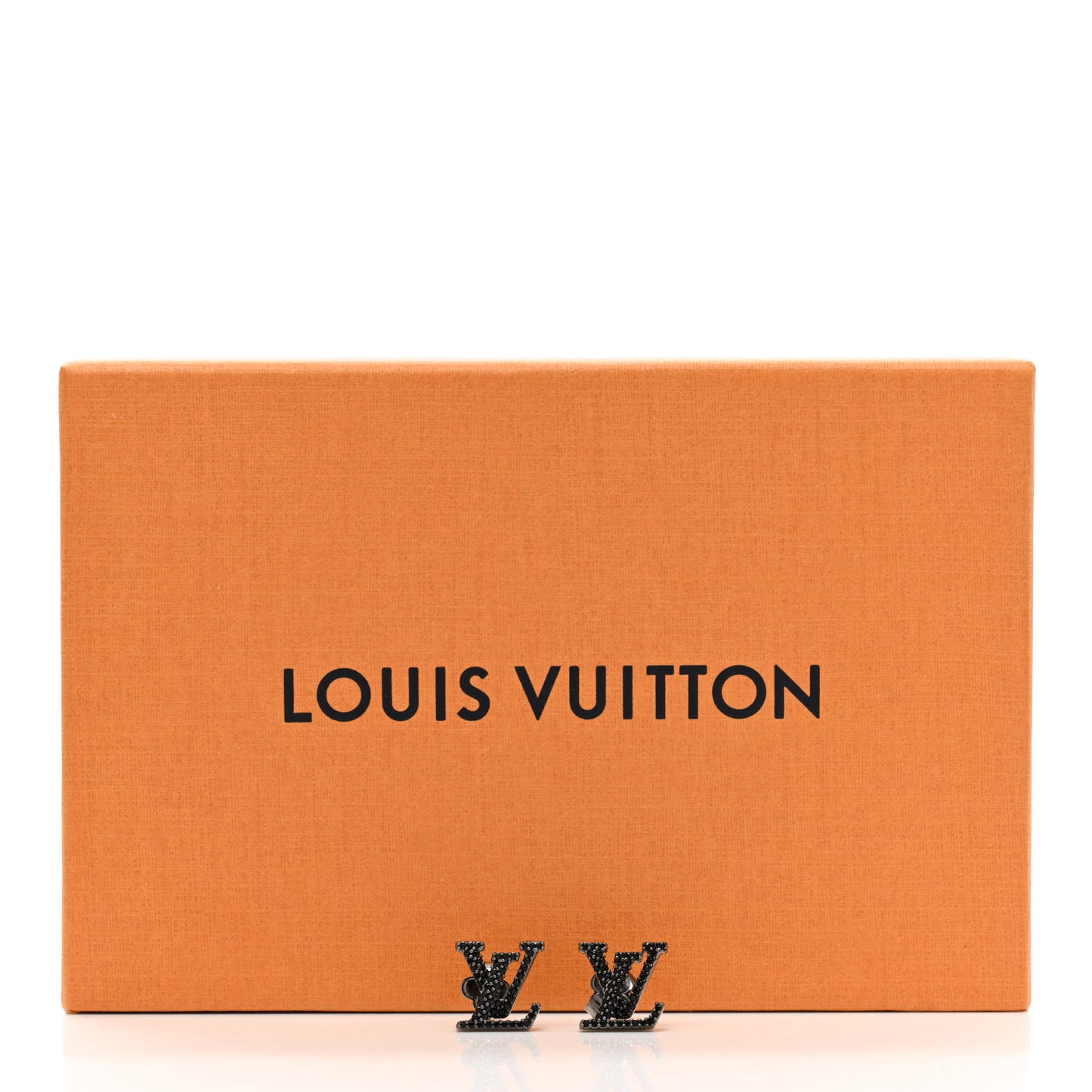 Metal Crystal LV Iconic Earrings Black Dore