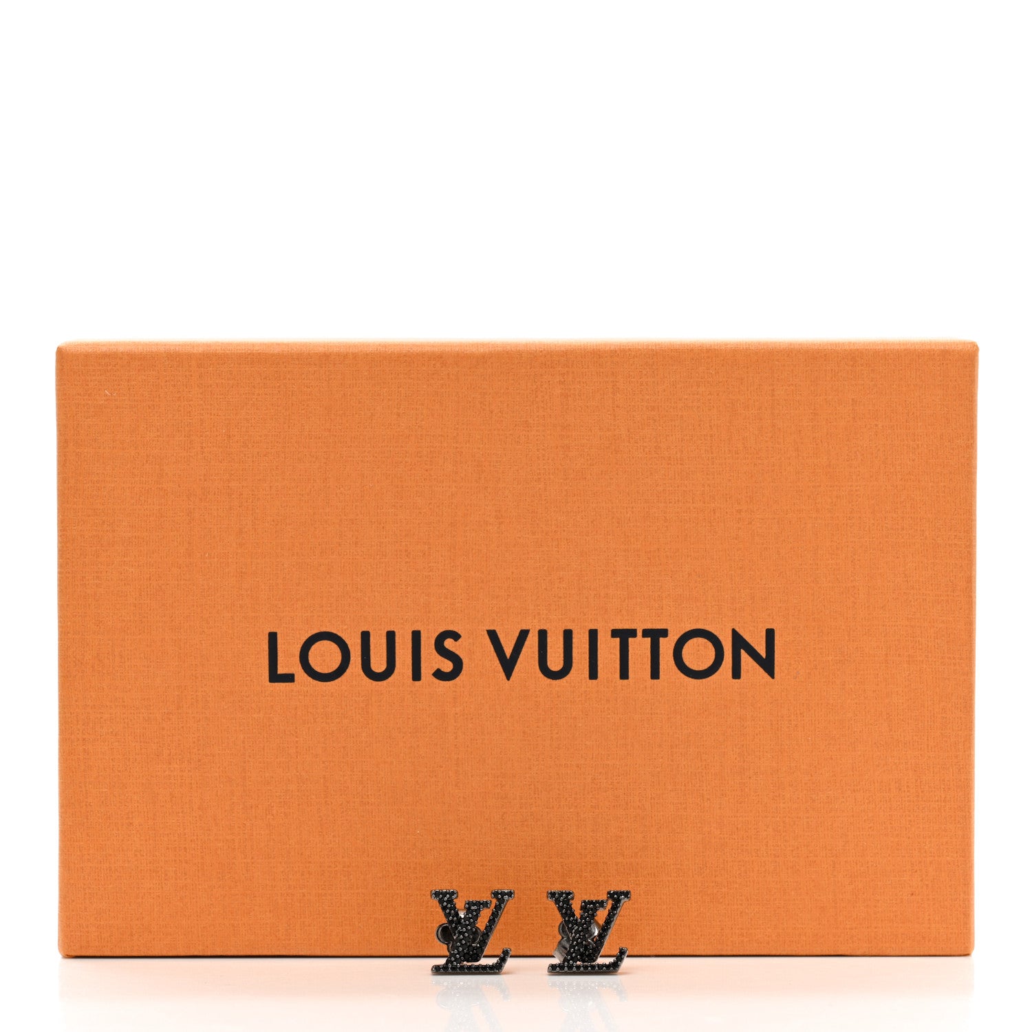 Louis Vuitton Metal Crystal LV Iconic Earrings Black Dore 6 of 6