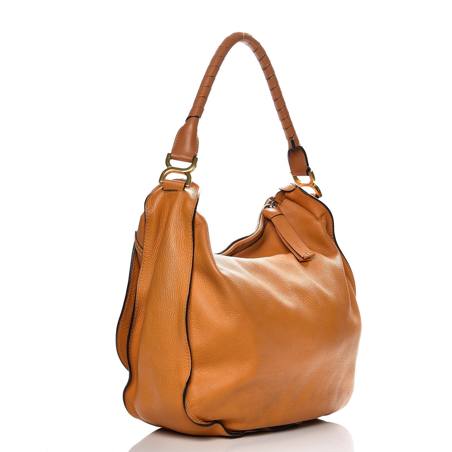 Chloe Calfskin Large Marcie Satchel Brown Sugar 3 of 11