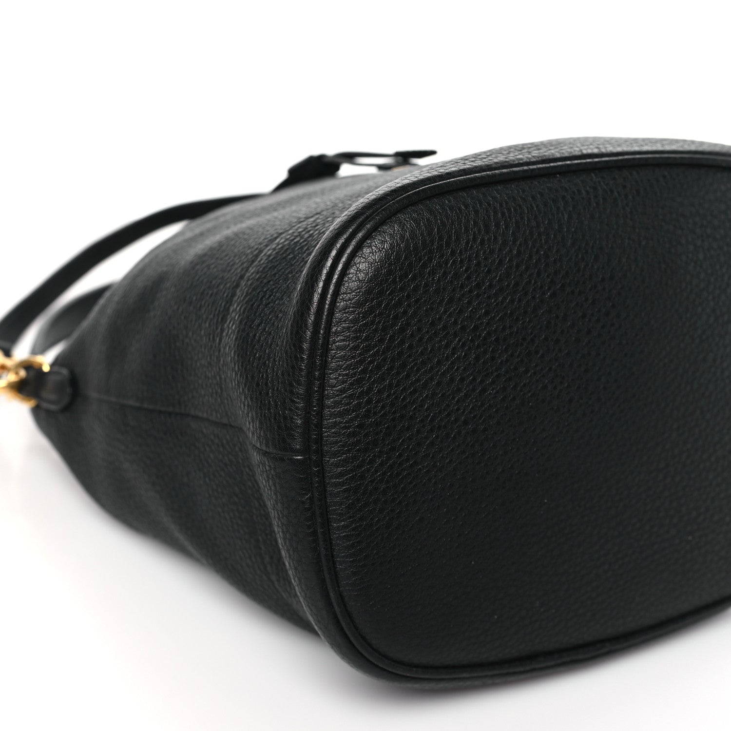 Prada Vitello Daino Bucket Bag Black 8 of 9