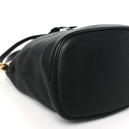 Prada Vitello Daino Bucket Bag Black 8 of 9