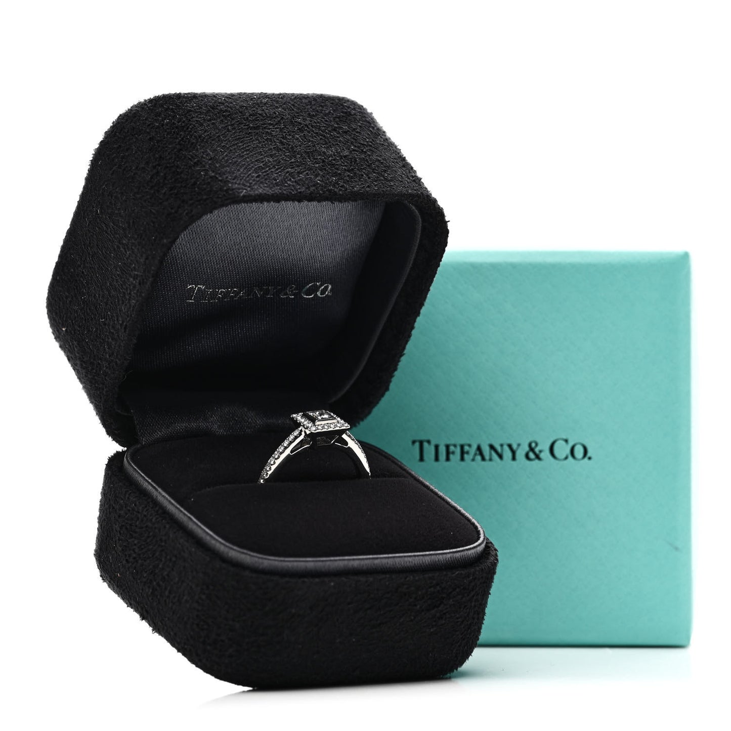 Platinum Diamond .15ct Soleste Princess Cut Engagement Ring 51 5.75