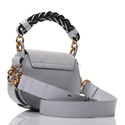 Chloe Calfskin Suede Small Braided Tess Bag Light Cloud 2 of 8