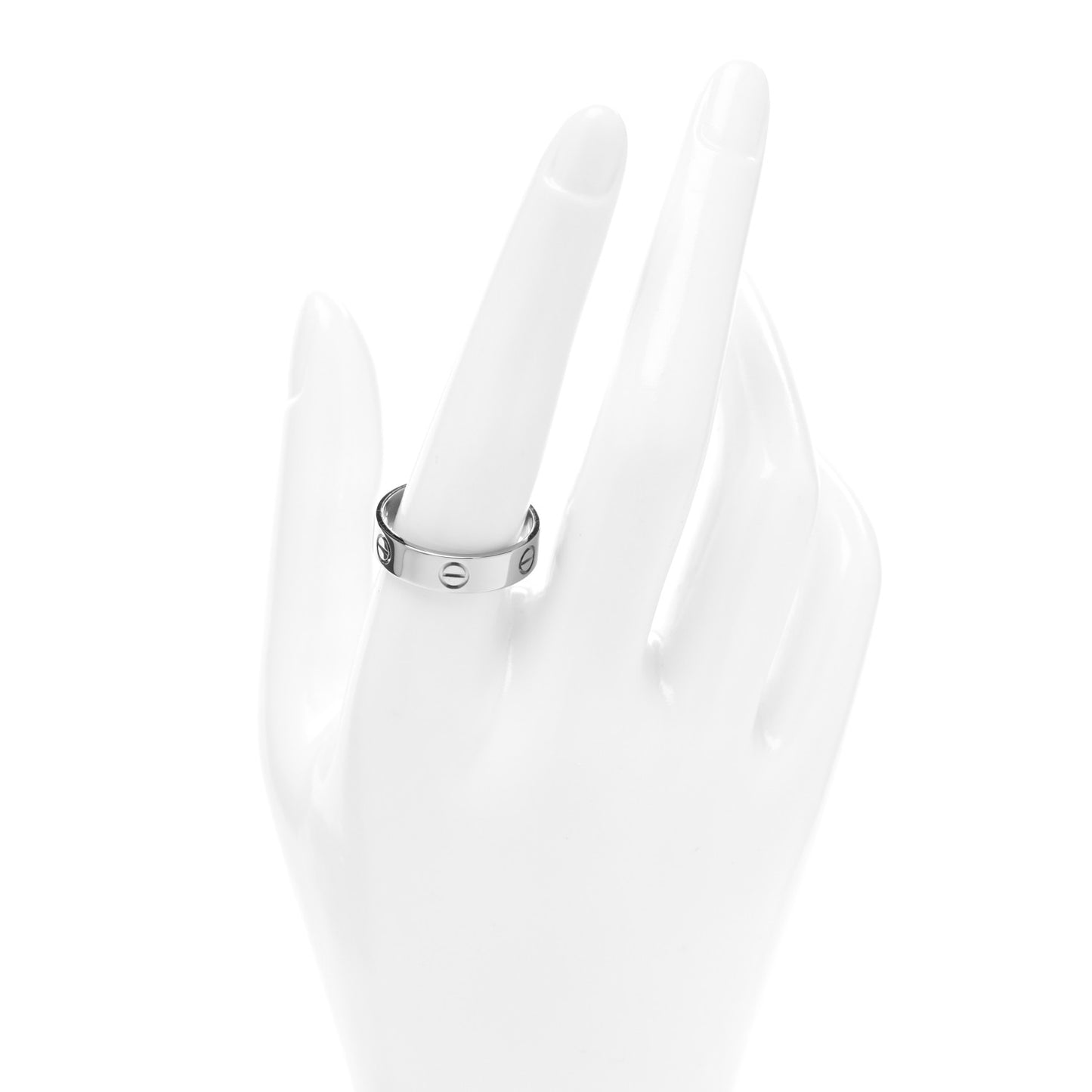 18K White Gold 5.5mm LOVE Ring 61 9.5