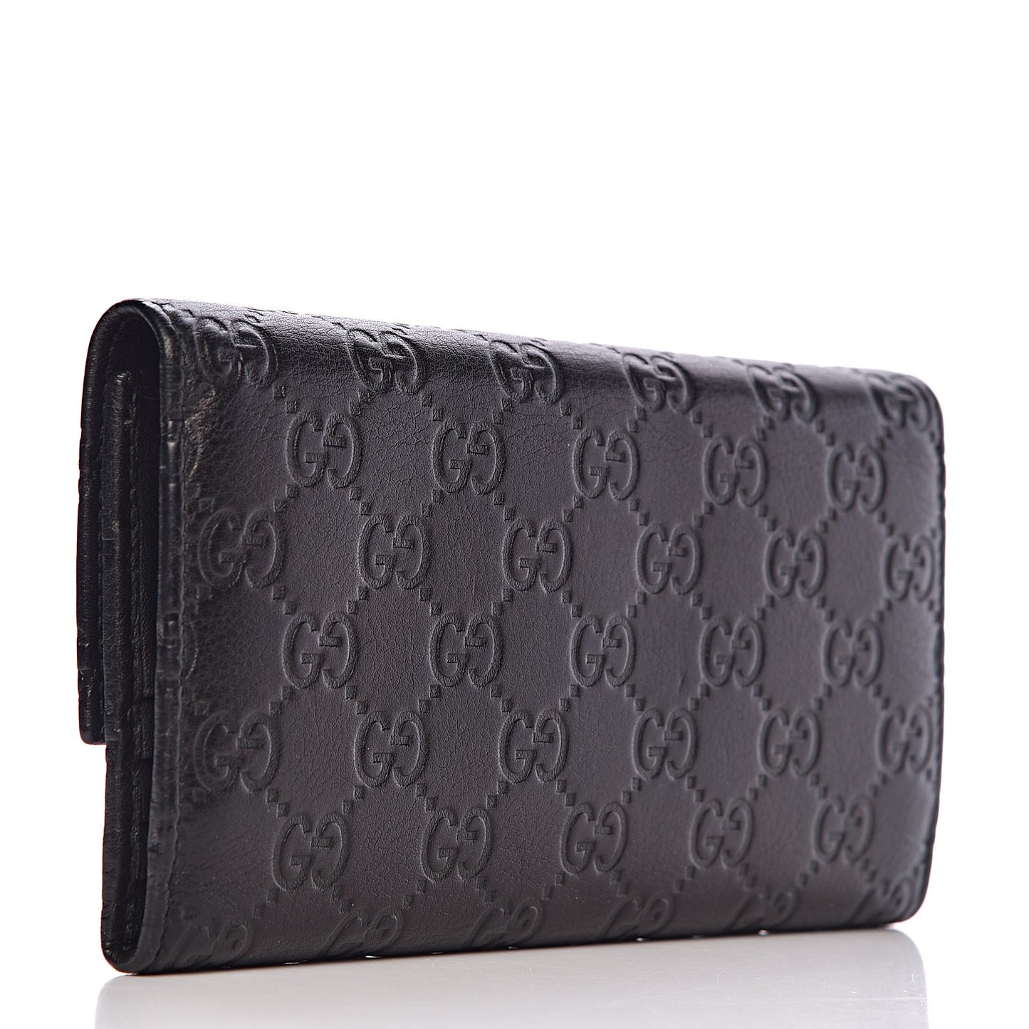 Guccissima Continental Flap Wallet Black