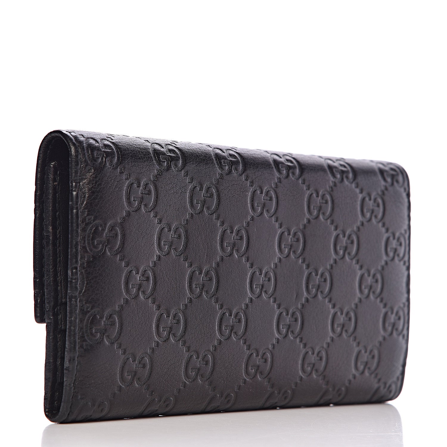 Gucci Guccissima Continental Flap Wallet Black 3 of 13