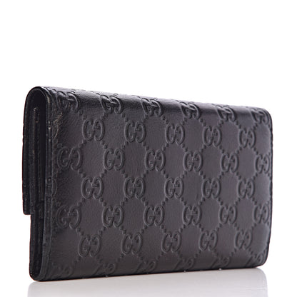 Gucci Guccissima Continental Flap Wallet Black 3 of 13