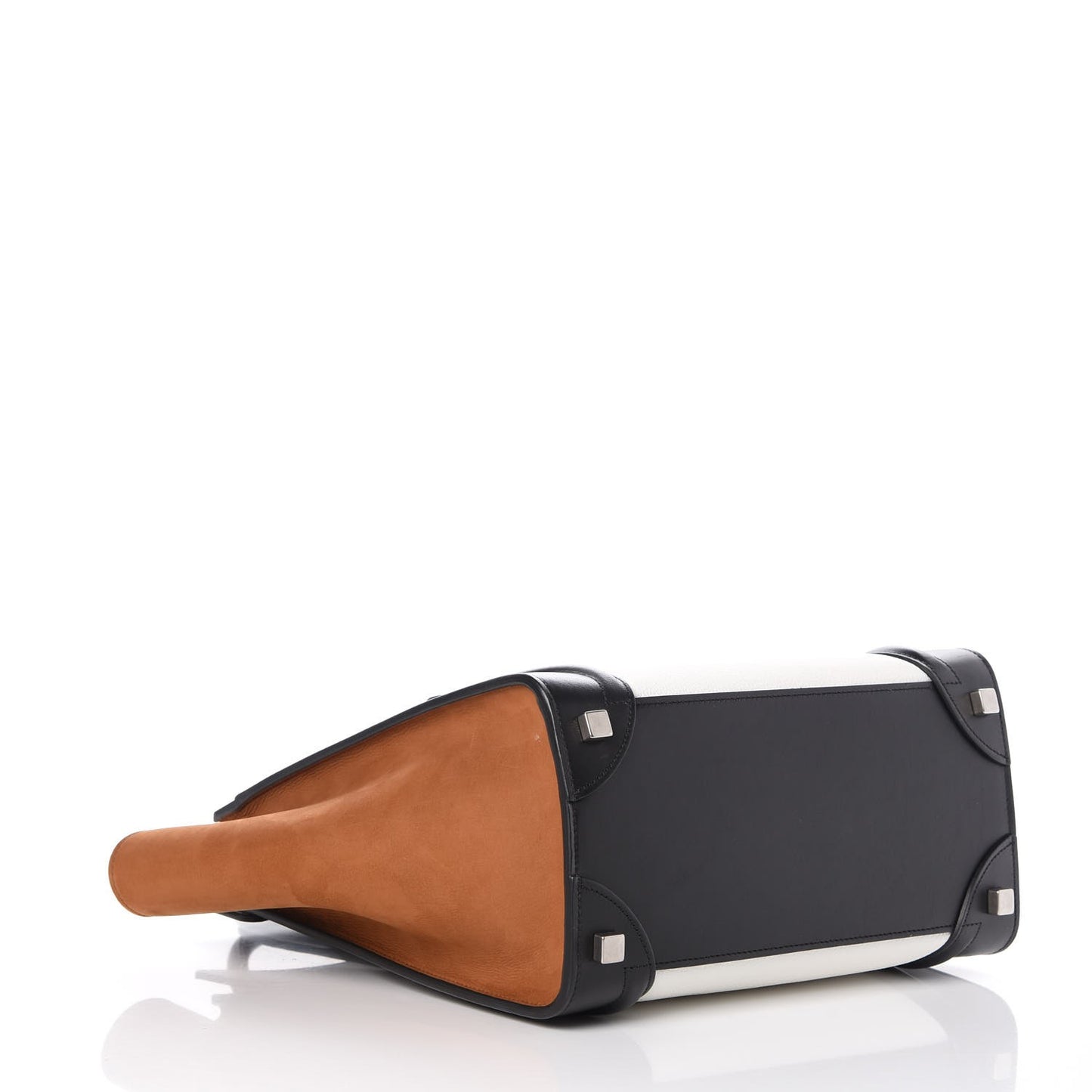 Baby Grained Calfskin Nubuck Tri-Color Micro Luggage Iceberg