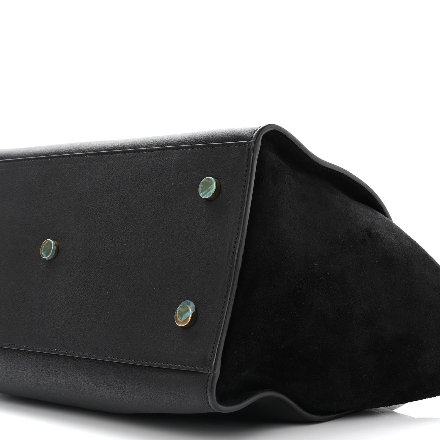 Saint Laurent Calfskin Suede Small Monogram Downtown Cabas Black 10 of 10