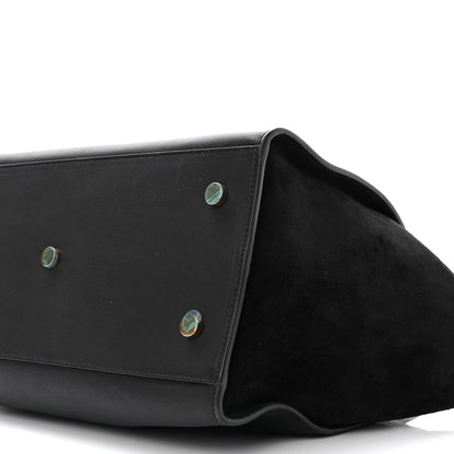 Saint Laurent Calfskin Suede Small Monogram Downtown Cabas Black 10 of 10