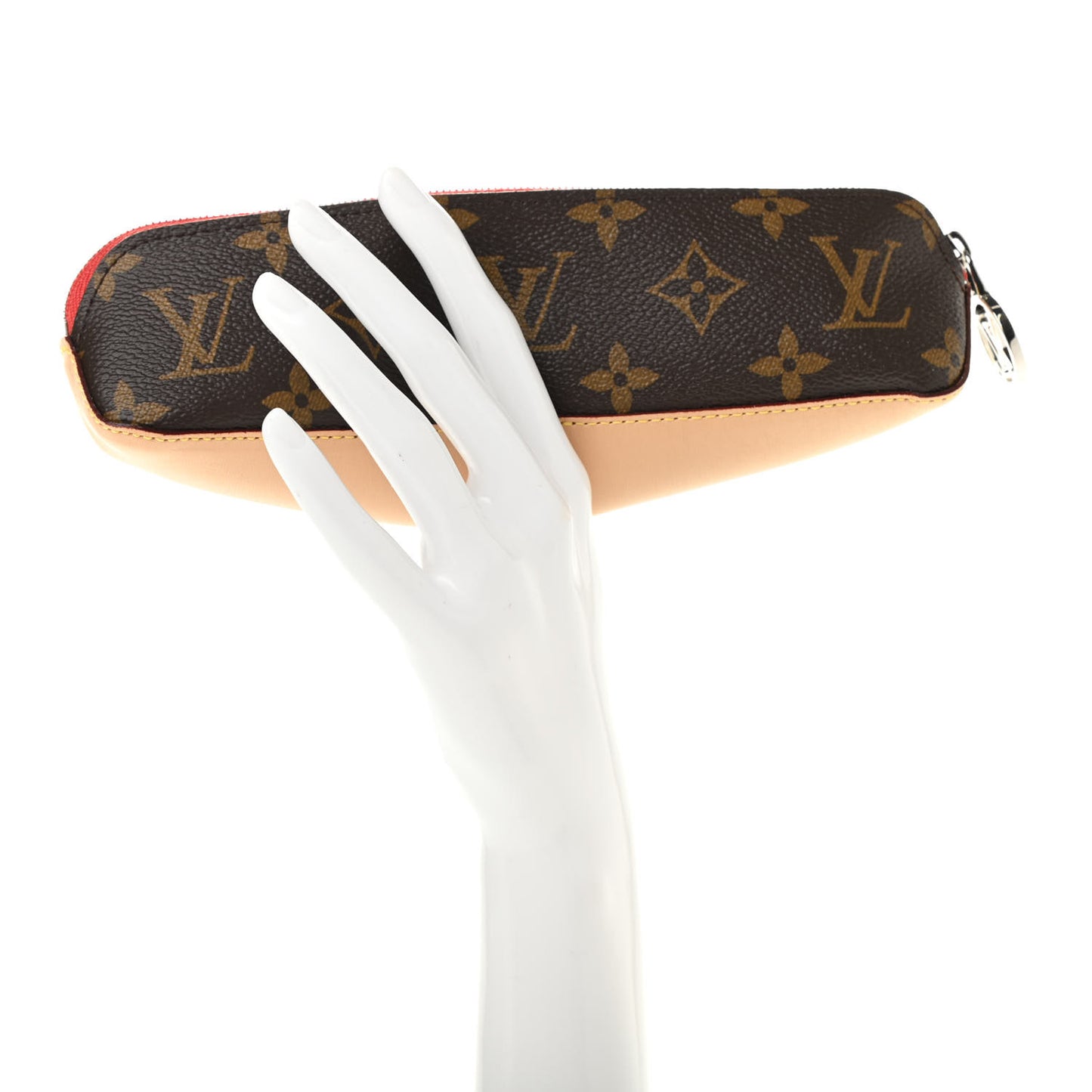 Monogram Elizabeth Pencil Pouch Red