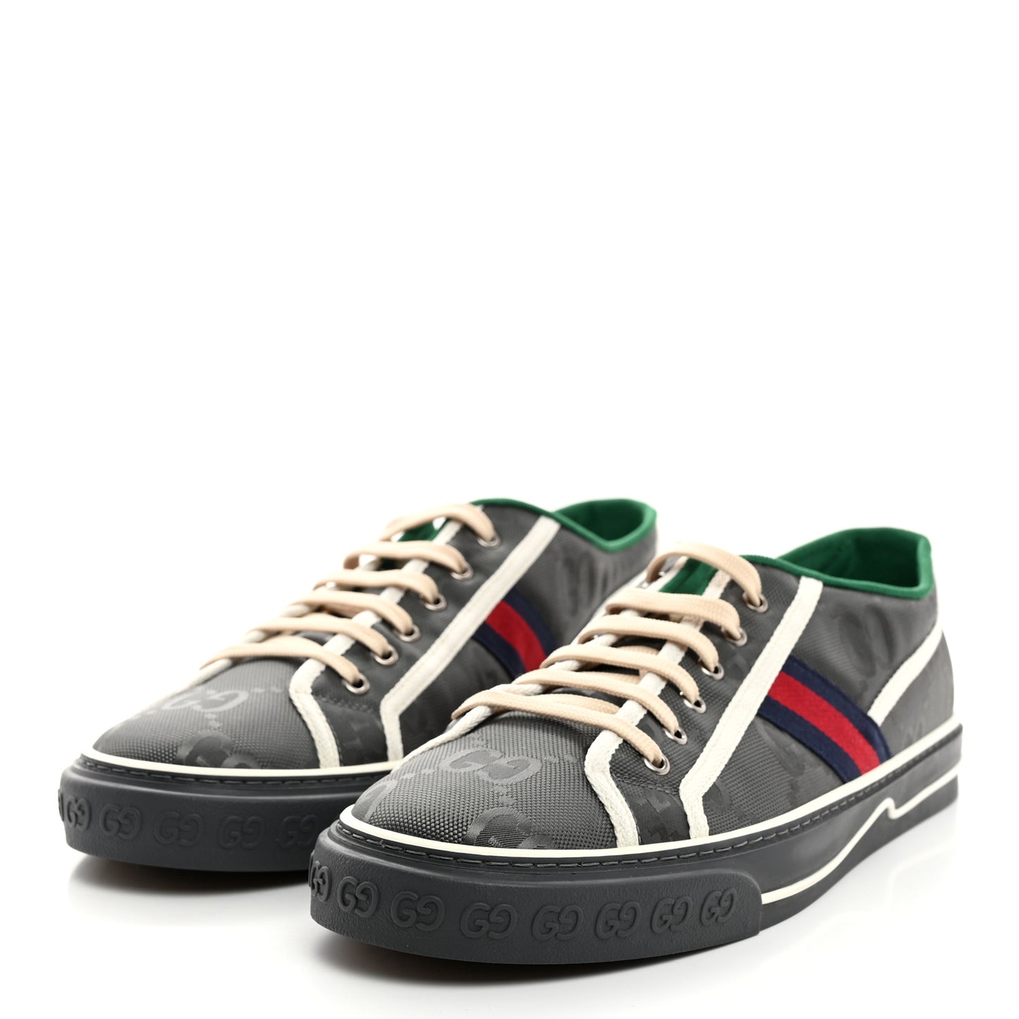 Econyl Nylon Web Monogram Off The Grid Mens 1977 Tennis Sneakers 12  12 Dark Grey