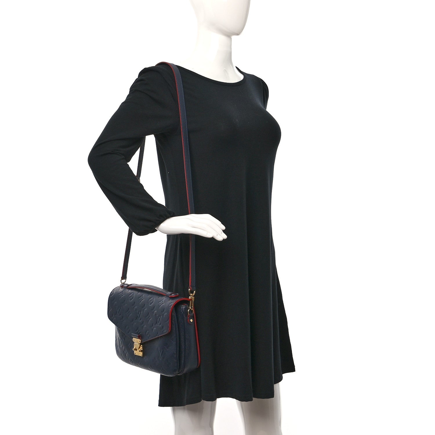 Louis Vuitton Empreinte Pochette Metis Marine Rouge 2 of 11
