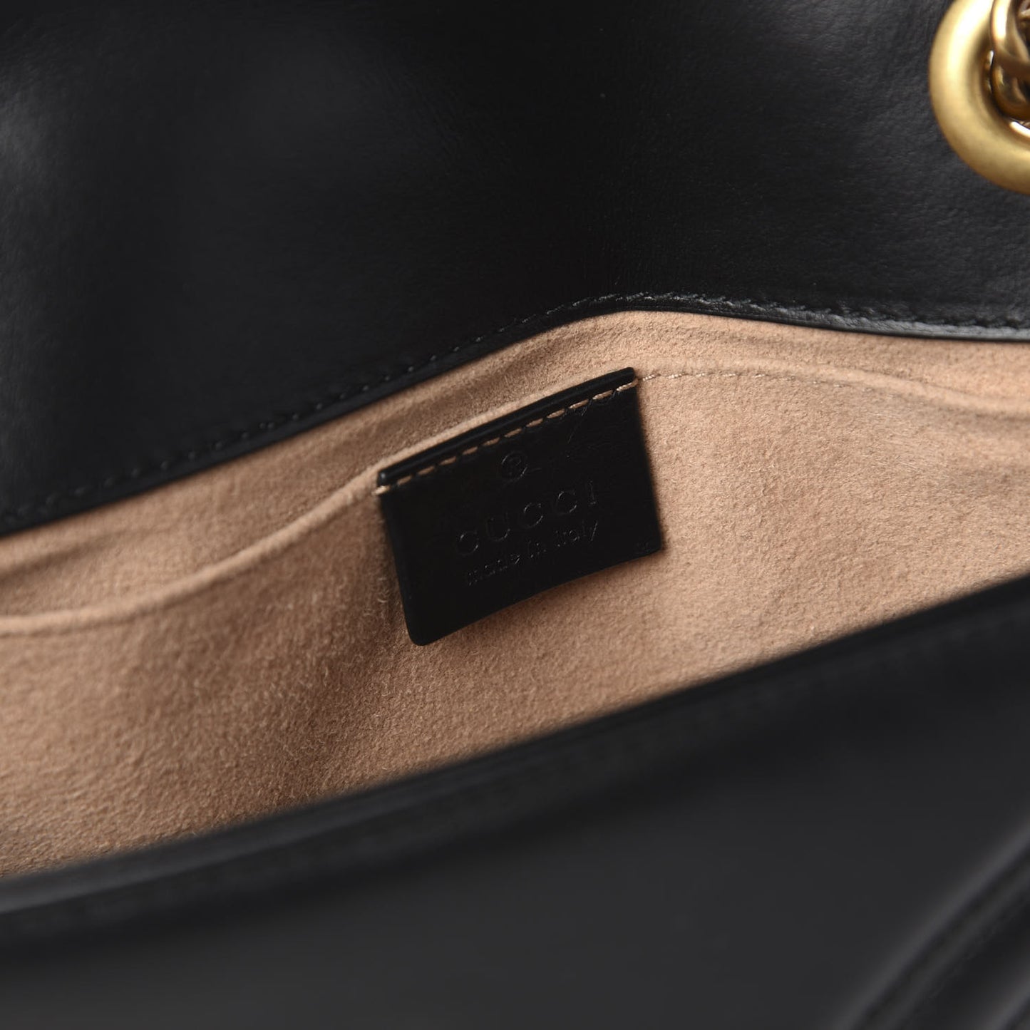 Calfskin Matelasse Mini GG Marmont Shoulder Bag Black