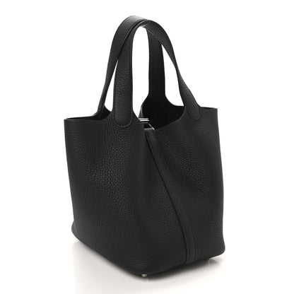Hermes Taurillon Clemence Picotin Lock 18 PM Black 3 of 11