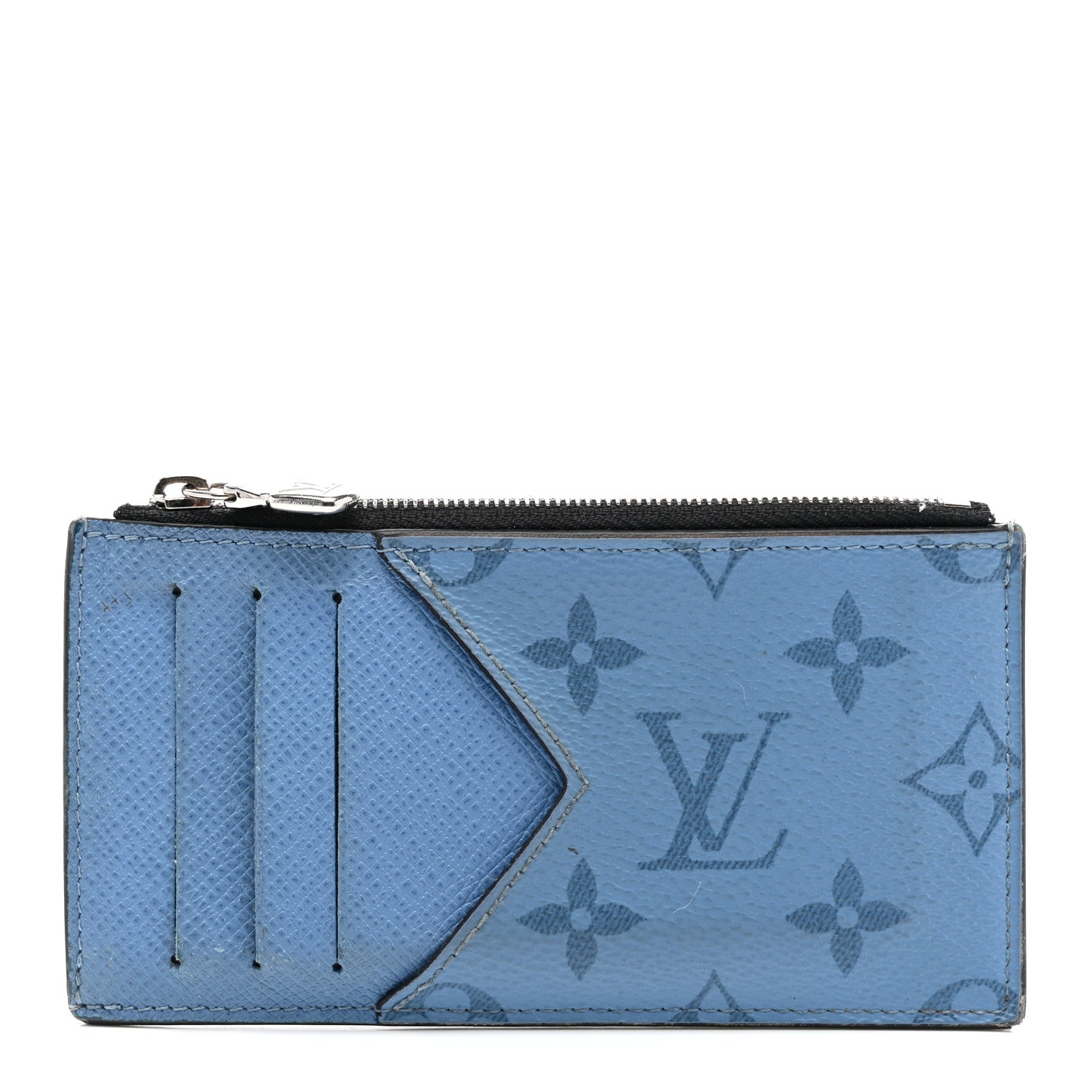 Louis Vuitton Taigarama Coin Card Holder Denim 1 of 6