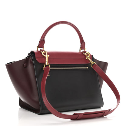 Celine Smooth Calfskin Small Tri-Color Trapeze Red 3 of 13