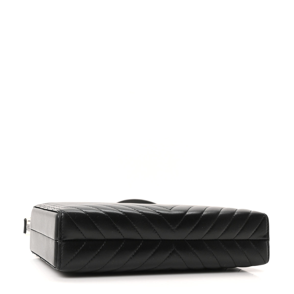 Chanel Lambskin Chevron Reissue Quilted Clutch Bag Black 4 of 10