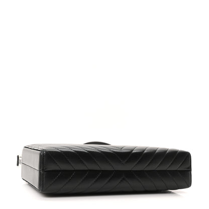 Chanel Lambskin Chevron Reissue Quilted Clutch Bag Black 4 of 10