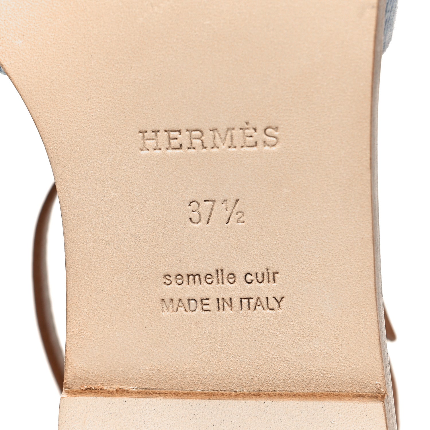 Hermes Denim Santorini Sandals 37.5 Bleu Clair 7 of 9