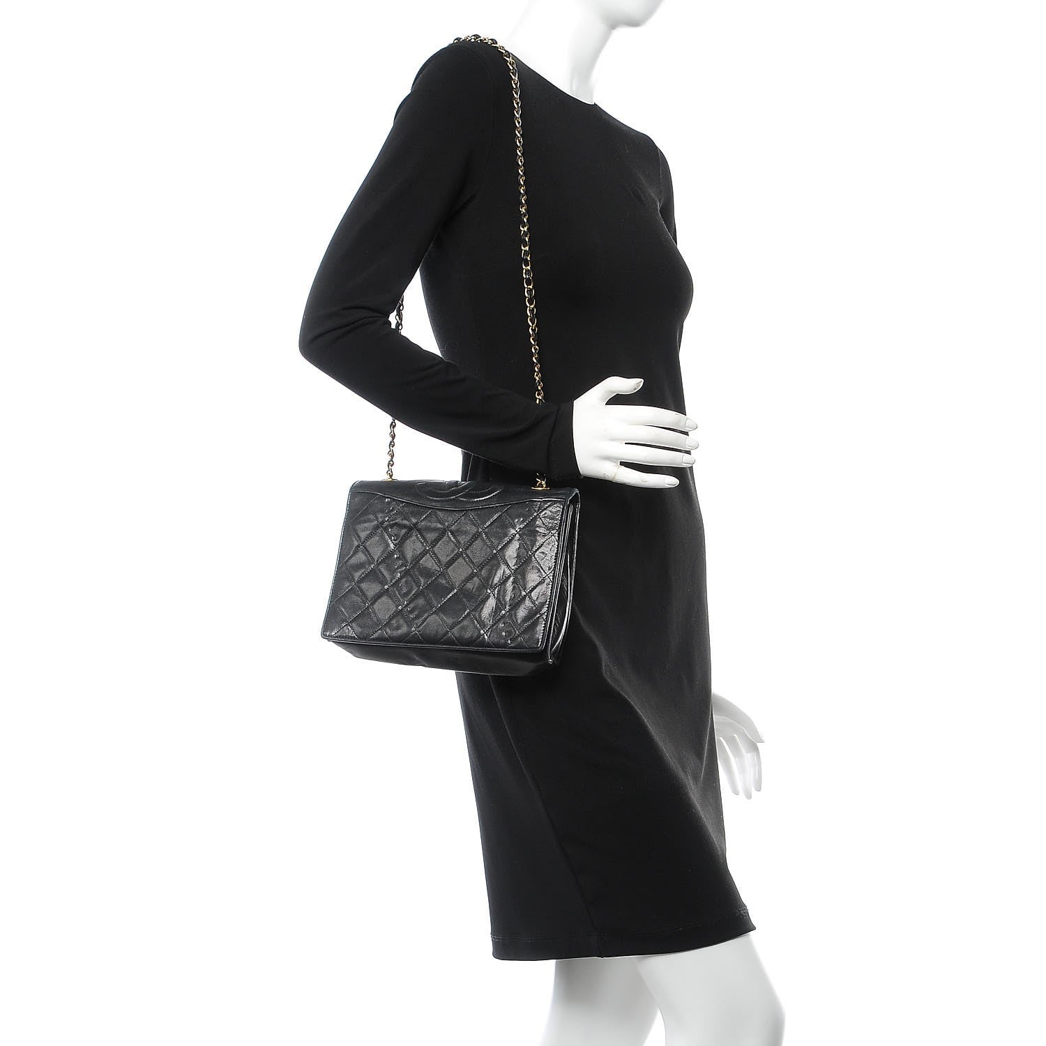 Chanel Lambskin Quilted Small Single Flap Black 2 of 8