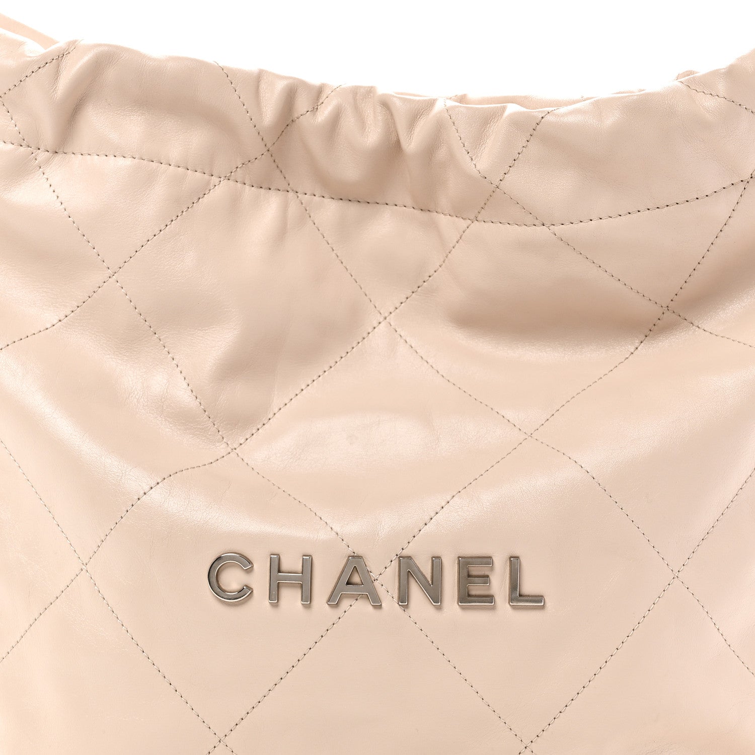 Chanel Shiny Calfskin Quilted Small Chanel 22 Ecru 9 of 11