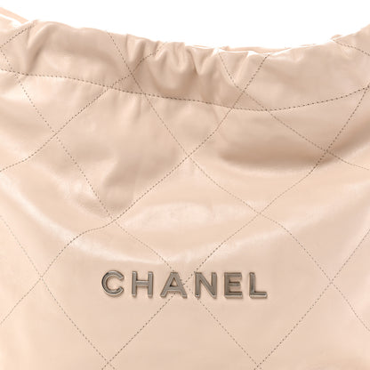 Chanel Shiny Calfskin Quilted Small Chanel 22 Ecru 9 of 11
