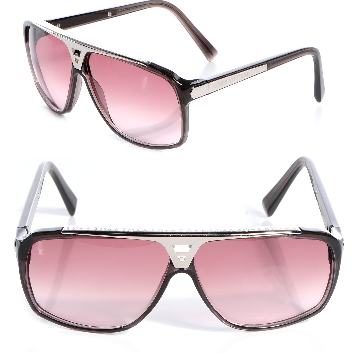 Louis Vuitton Acetate Evidence Sunglasses Brown Z0241W 1 of 4