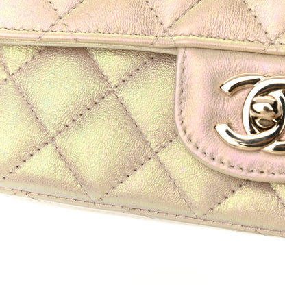 Chanel Iridescent Lambskin Quilted Mini Rectangular Flap Ivory 11 of 13